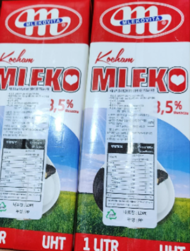 유럽 폴란드 멸균우유 믈레코비타