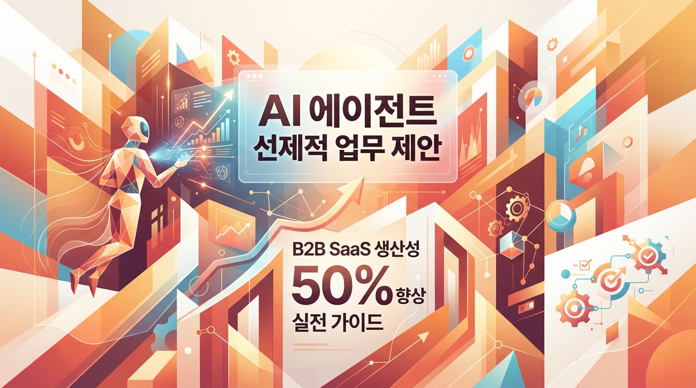 AI 에이전트 선제적 업무 제안: B2B SaaS 생산성 50% 향상 실전 가이드